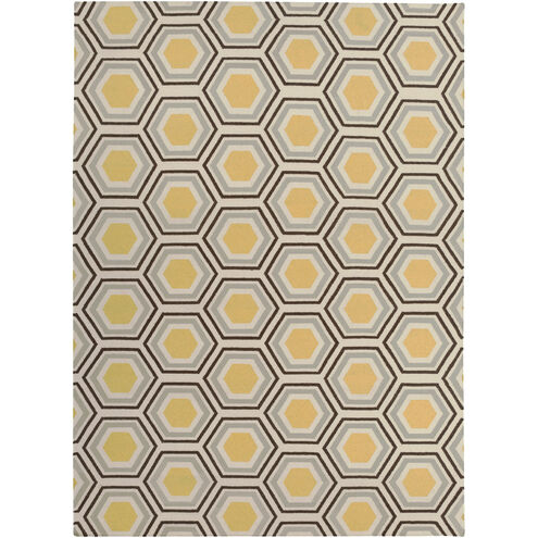 Fallon 132 X 96 inch Lime, Dark Brown, Beige Rug