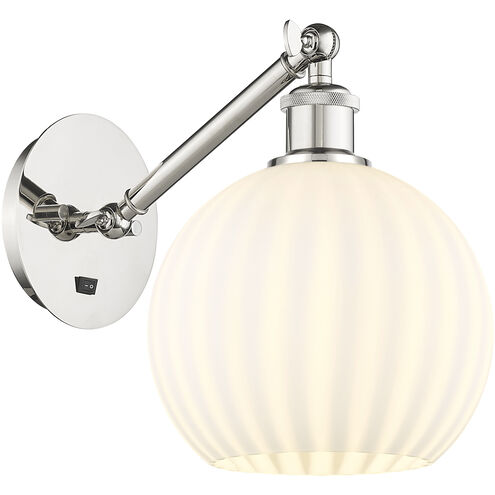 Ballston White Venetian 1 Light 8 inch Polished Nickel Sconce Wall Light
