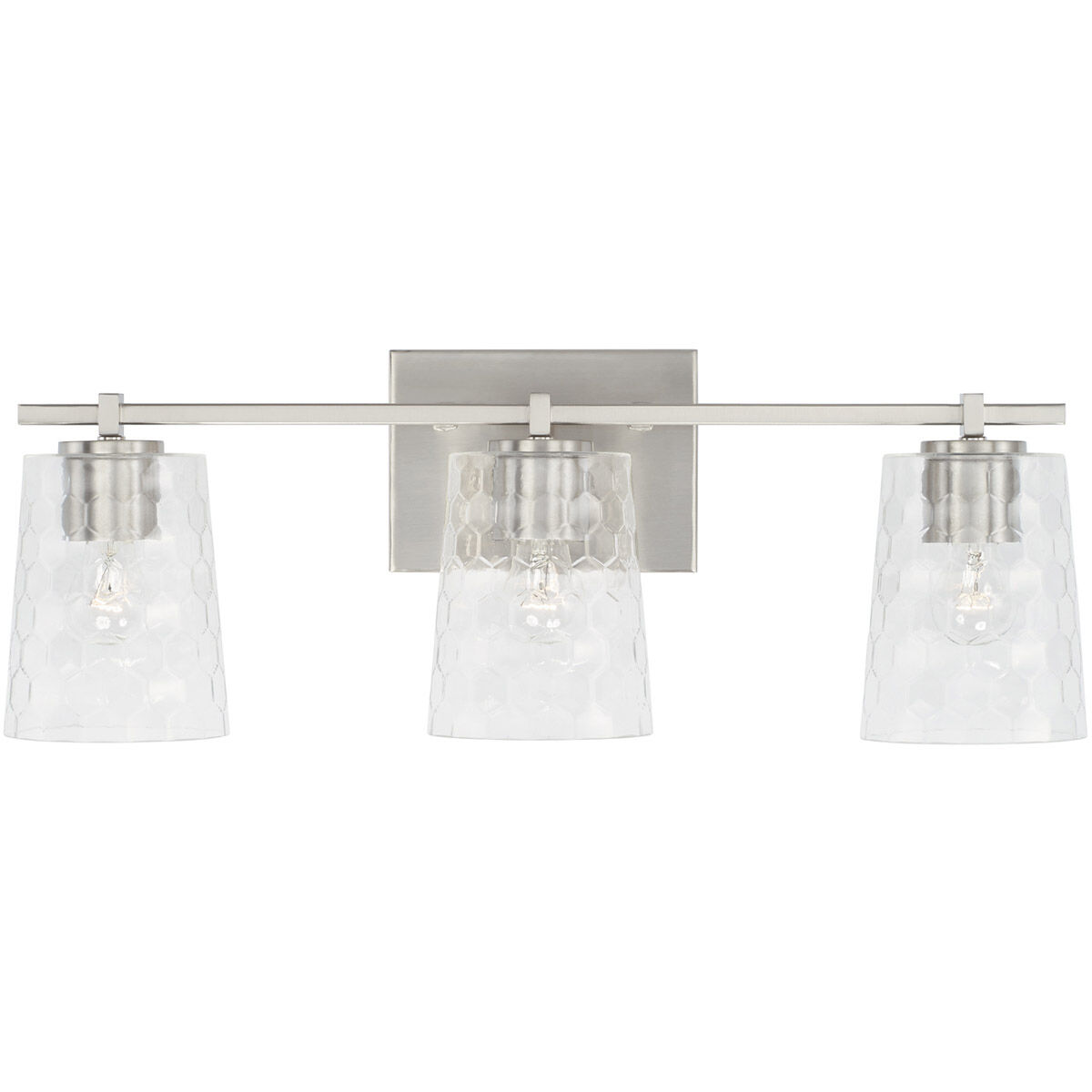 Burke 3 Light 24 inch Brushed Nickel Vanity Light Wall Light
