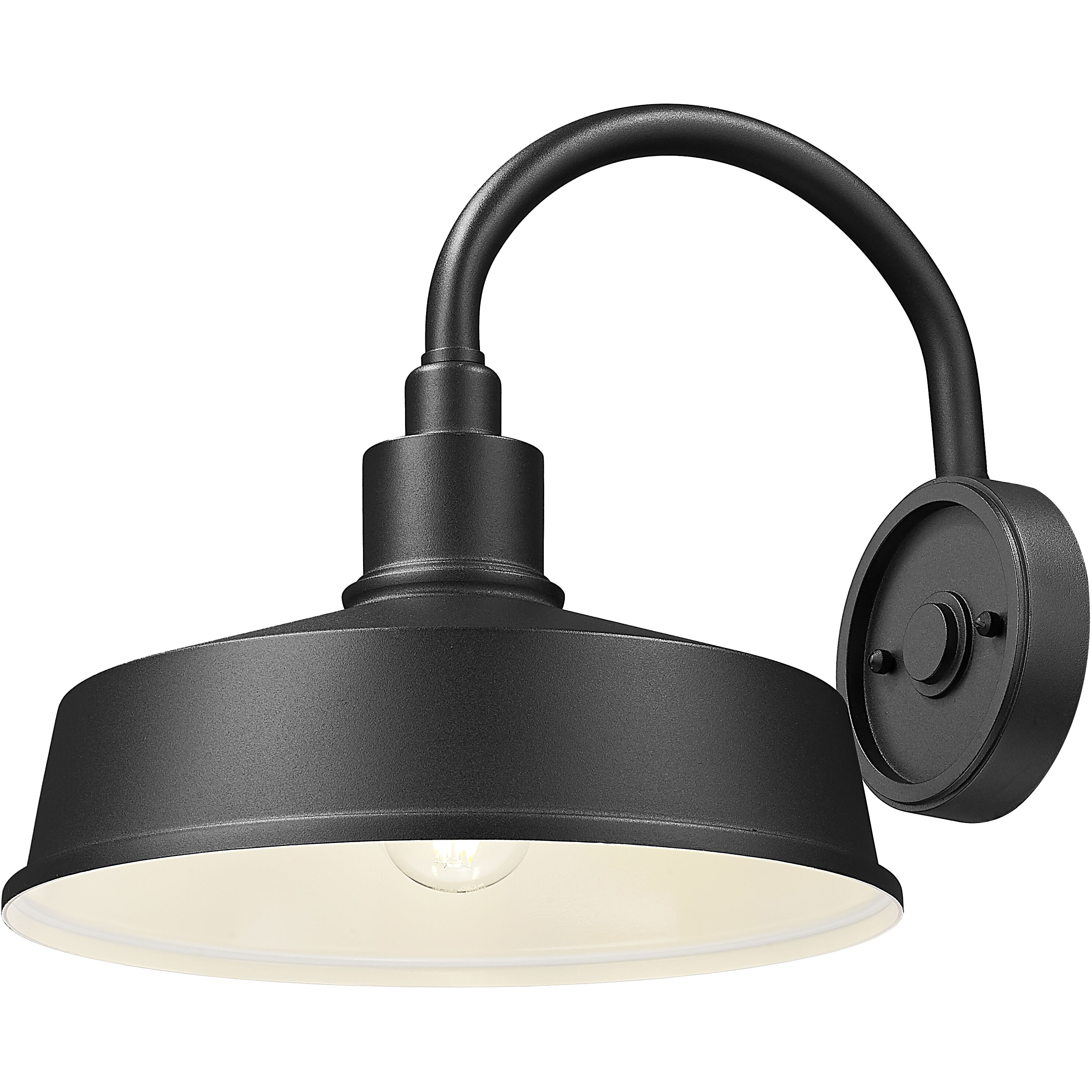 RLM 1 Light 12.5 inch Sand Black Outdoor Wall Light