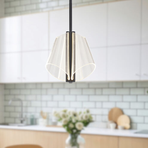 Mulberry LED 10.88 inch Black and Light Guide Pendant Ceiling Light