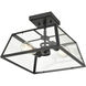 Grant 2 Light 13 inch Powder Coated Black Outdoor Flushmount