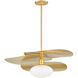 Allida 1 Light 30 inch Vintage Gold Leaf Pendant Ceiling Light