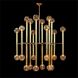Fiamma 24 Light 43 inch Gold Leaf with Silver Leaf Chandelier Ceiling Light