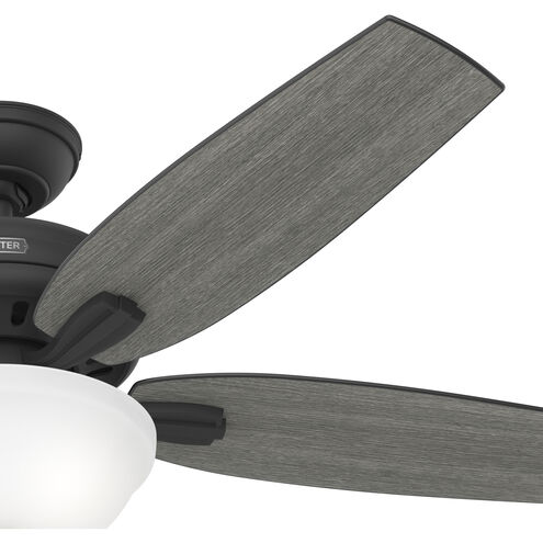 Newsome 52 inch Matte Black with Dark Gray Oak/Matte Black Blades Ceiling Fan