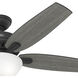 Newsome 52 inch Matte Black with Dark Gray Oak/Matte Black Blades Ceiling Fan