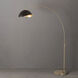 Luna Bella 92 inch 14 watt Weathered Brass Arc Floor Lamp Portable Light in Matte Black and Gold Steel