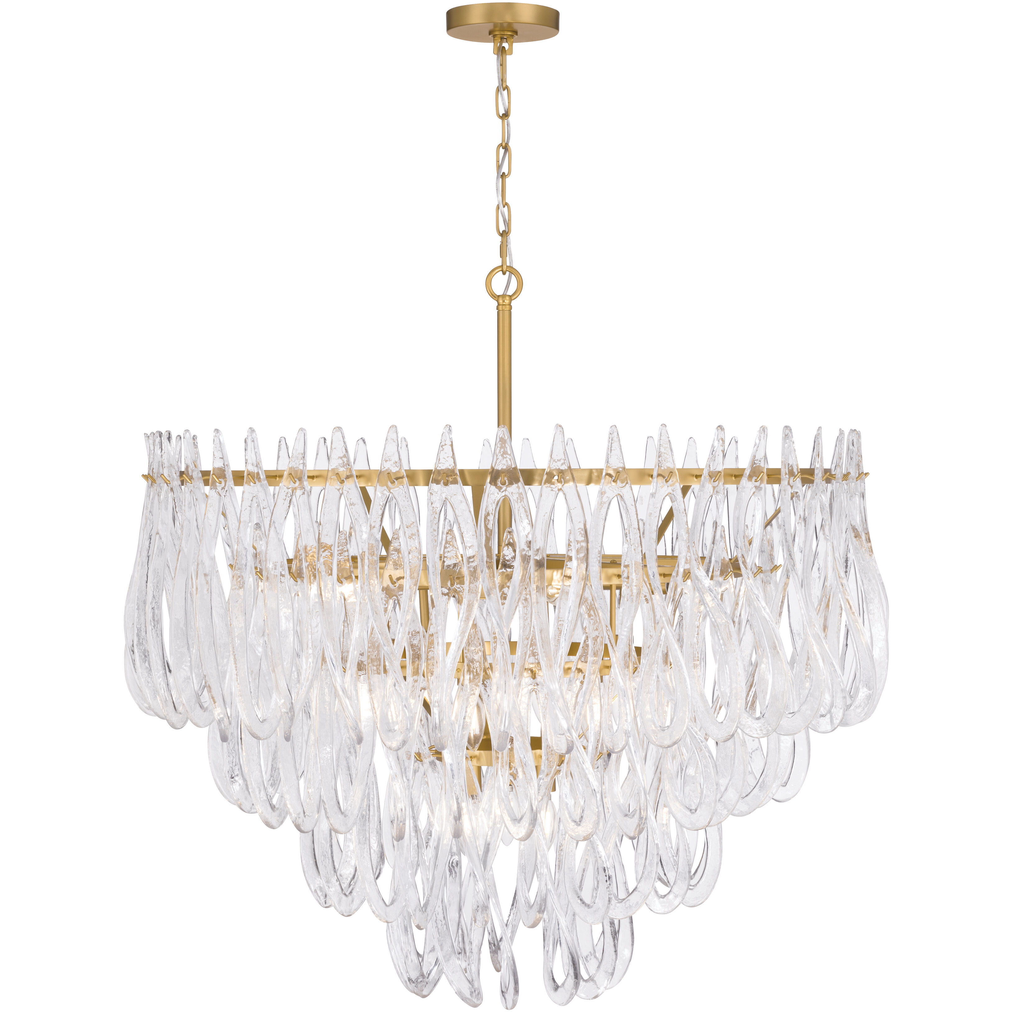 Glassara 15 Light 39.75 inch Legacy Brass Pendant Ceiling Light