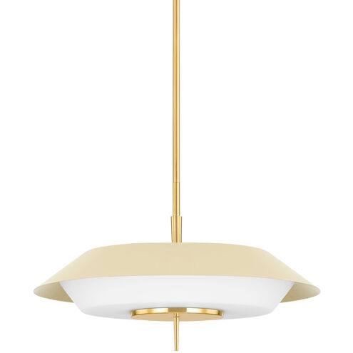 Westport 4 Light 24 inch Aged Brass and Soft Sand Pendant Ceiling Light