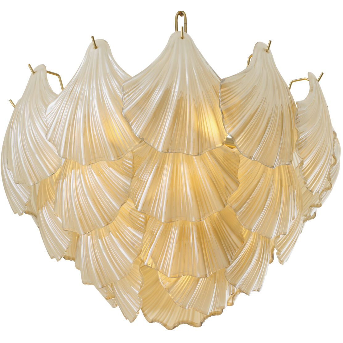 Ibiza 10 Light 23.62 inch Champagne-Coloured Glass Chandelier Ceiling Light