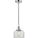 Franklin Restoration Large Bell 1 Light 8 inch Polished Chrome Mini Pendant Ceiling Light