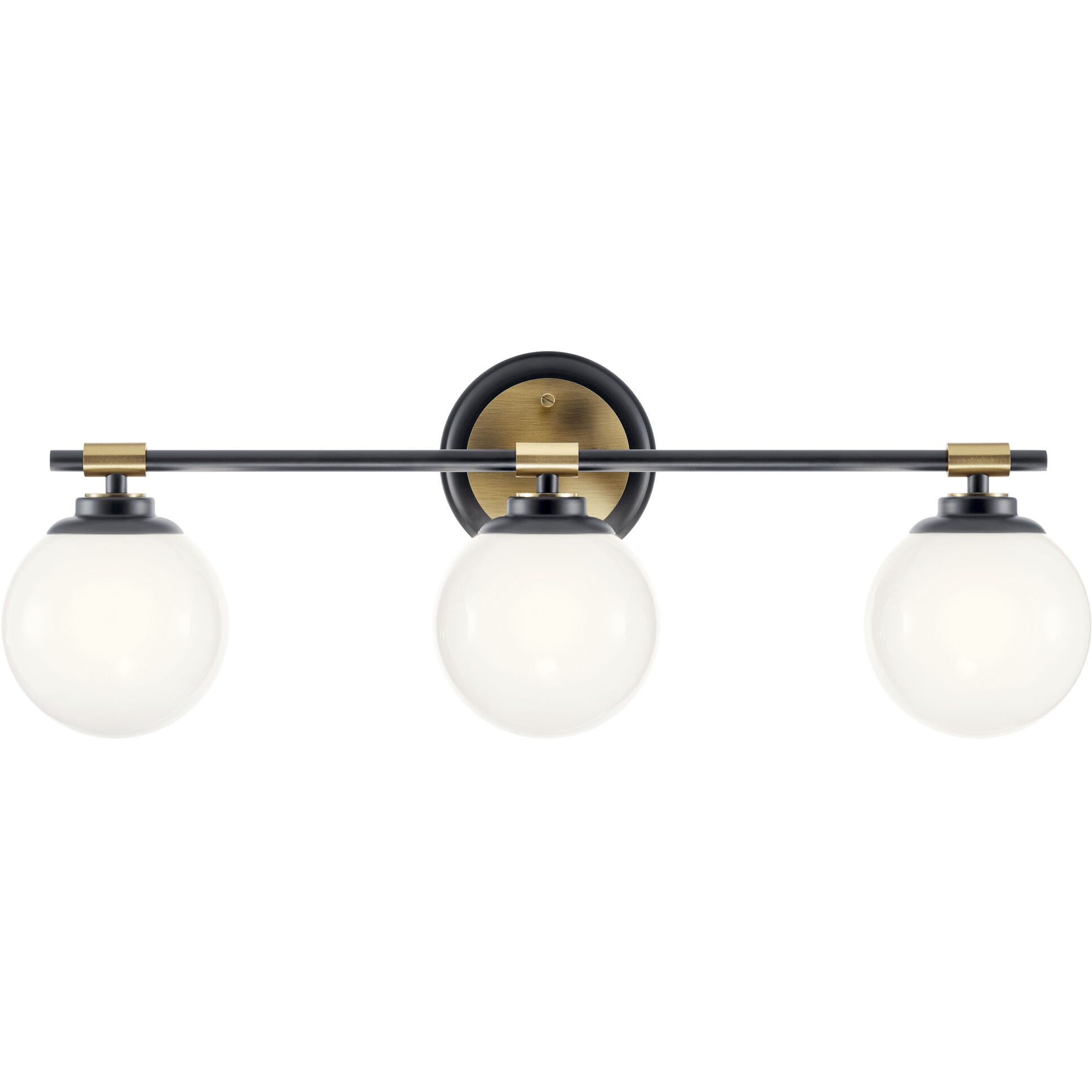 Benno 3 Light 24.5 inch Black and Champagne Bronze Bath Bracket Wall Light, 3 Arm