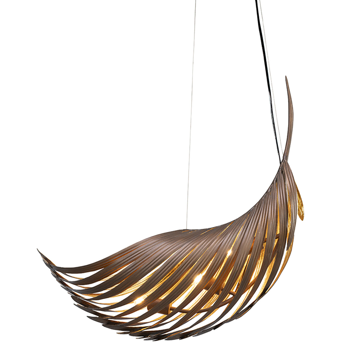 Palmera LED 38.5 inch Soft Bronze and  Gold Pendant Ceiling Light