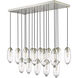 Arden 17 Light 42 inch Brushed Nickel Linear Chandelier Ceiling Light