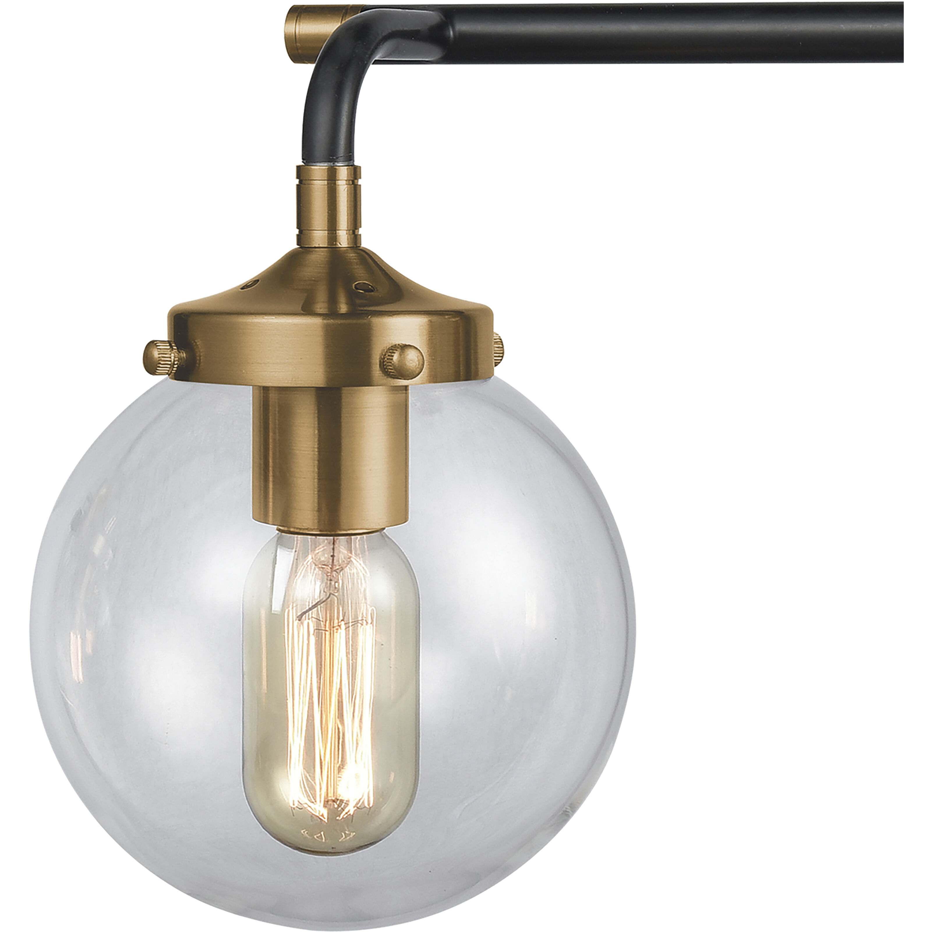 Boudreaux Vanity Light Wall Light in Antique Gold with Matte Black