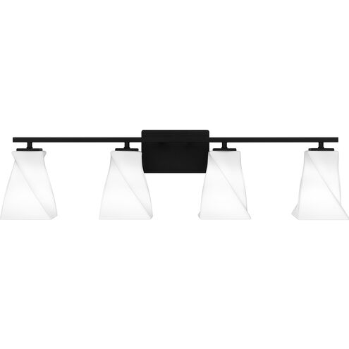 Stetson 4 Light 34.25 inch Matte Black Bath Light Wall Light, Extra Large