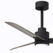 Atlas Alessandra-LK 42 inch Matte Black with Gray Ash Blades Indoor/Outdoor Ceiling Fan