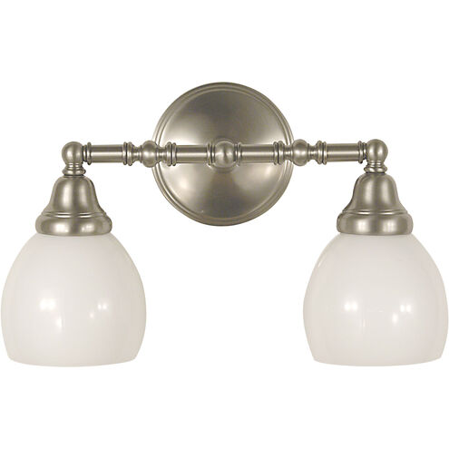 Sheraton 2 Light 15 inch Polished Silver Sconce Wall Light