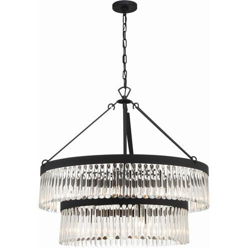 Emory 9 Light 32 inch Black Forged Chandelier Ceiling Light