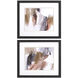 Antique Gold Black and White and Neutral and Pink Framed Art