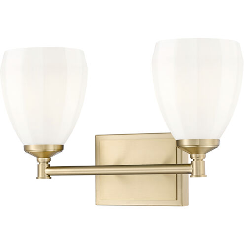 Oren 2 Light 16 inch Modern Gold Bath Vanity Light Wall Light