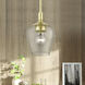 Willow 1 Light 6 inch Satin Brass Single Pendant Ceiling Light, Single