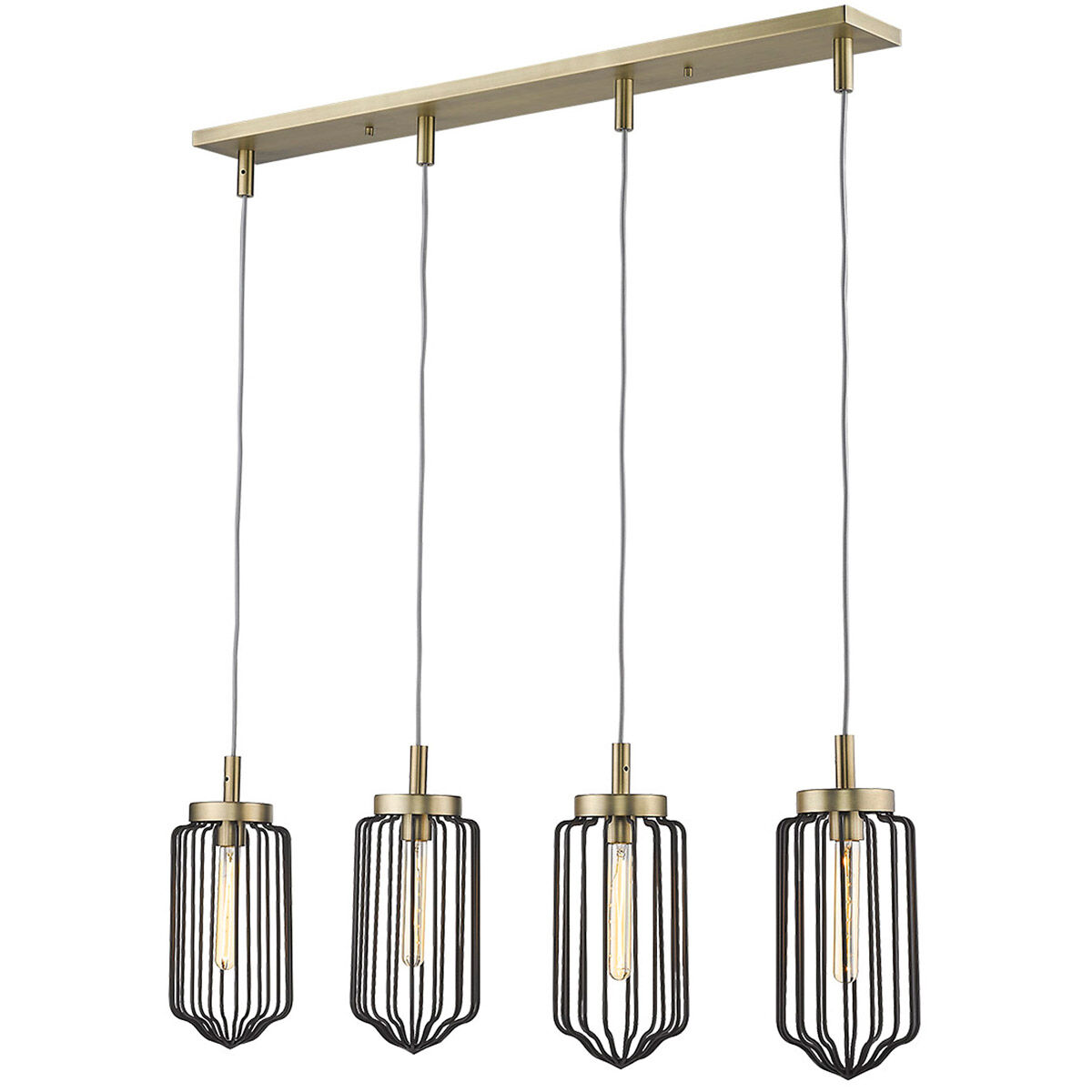 Reece 4 Light 43 inch Aged Brass Island Pendant Ceiling Light