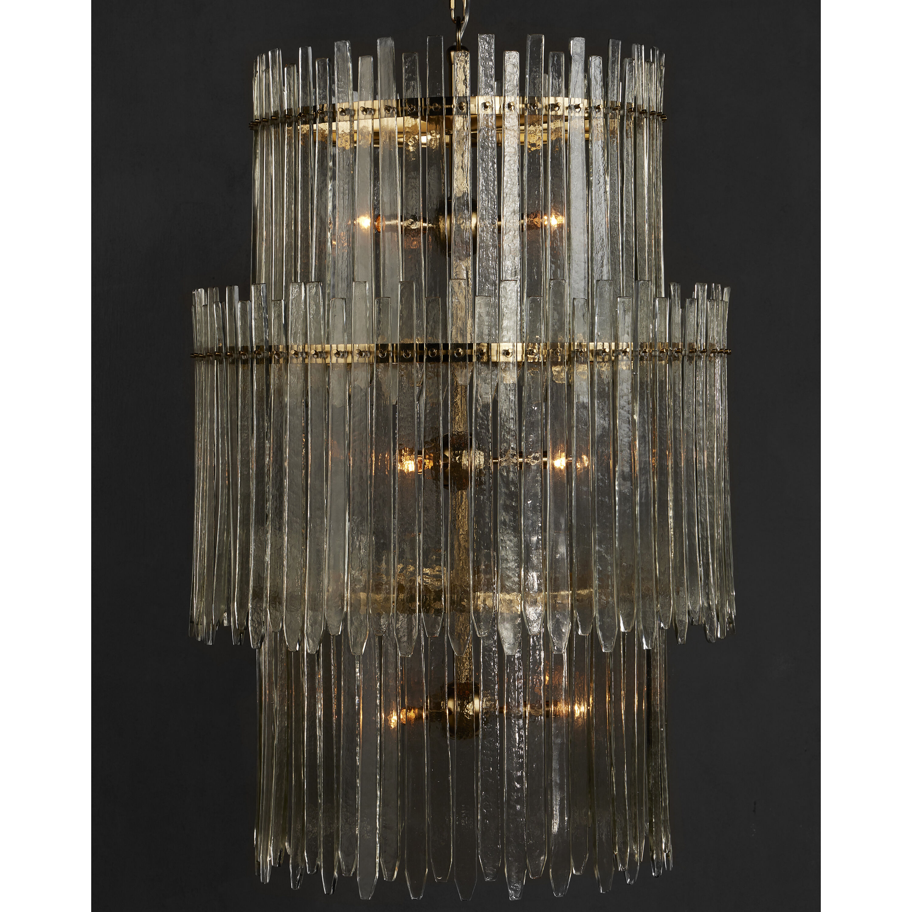 Electra 9 Light 29 inch Clear/Antique Brass Chandelier Ceiling Light