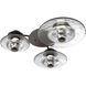 Atmosphere Cirrus LED Flat Bronze Sconce/Flush Mount Ceiling Light in 3000K LED, Clear Granite, Hub & Spoke