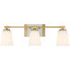 Darby 3 Light 25.25 inch Warm Brass Vanity Light Wall Light