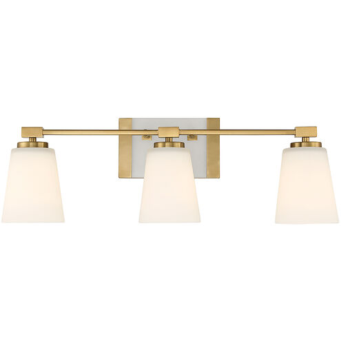 Darby 3 Light 25.25 inch Warm Brass Bathroom Vanity Light Wall Light