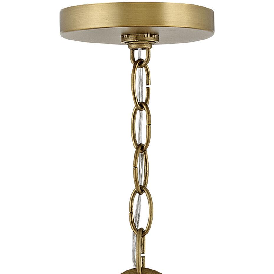 Aston 7 Light 33.25 inch Heritage Brass with Black Indoor Chandelier Ceiling Light