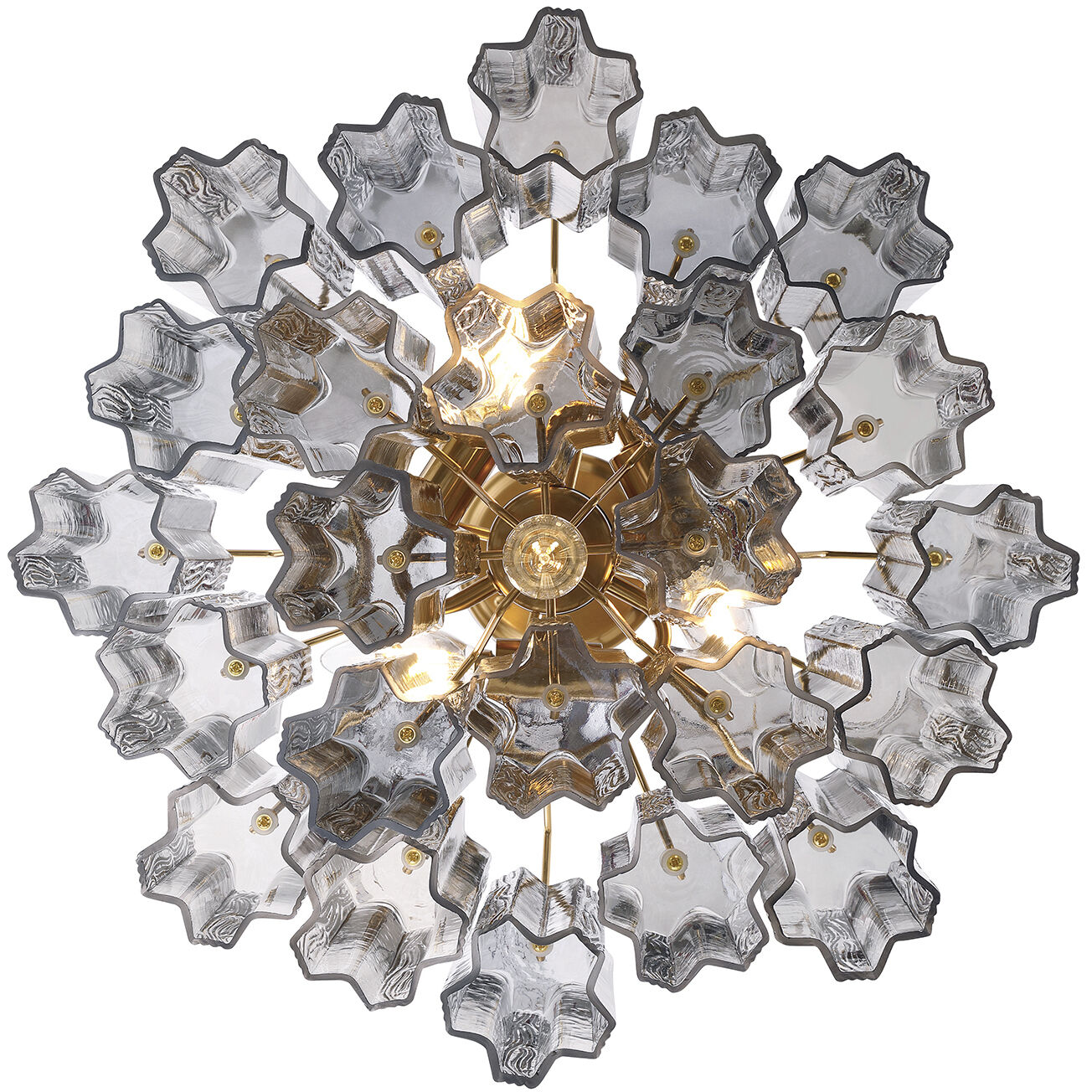 Addis 4 Light 17.75 inch Aged Brass Mini Chandelier Ceiling Light in Smoke