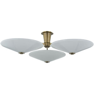 Cologne LED 45.25 inch Vintage Brass Flush Mount Ceiling Light