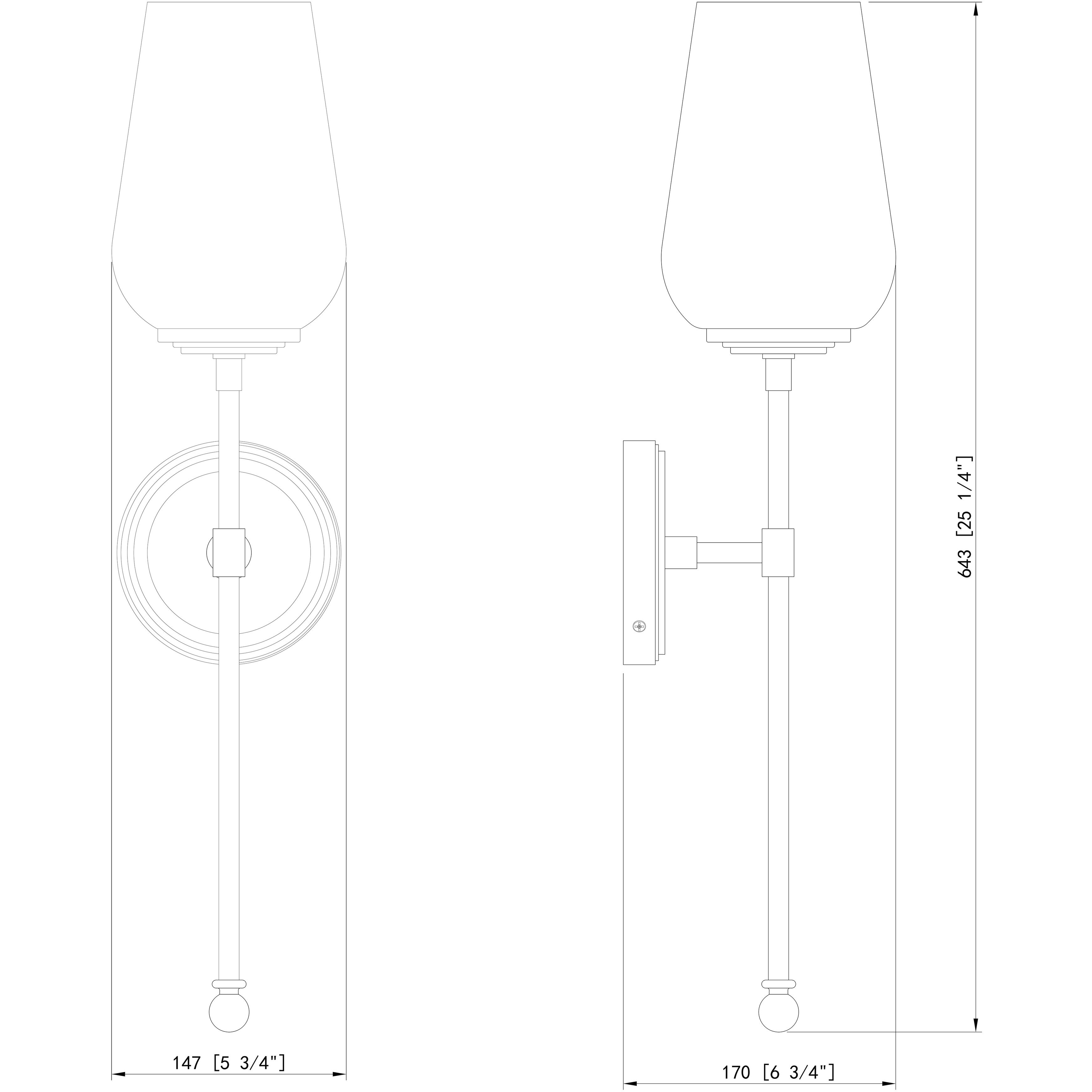 Dominique Wall Sconce Wall Light in Polished Nickel