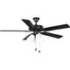AirPro 52 inch Matte Black with Black/Rustic Charcoal Blades Ceiling Fan