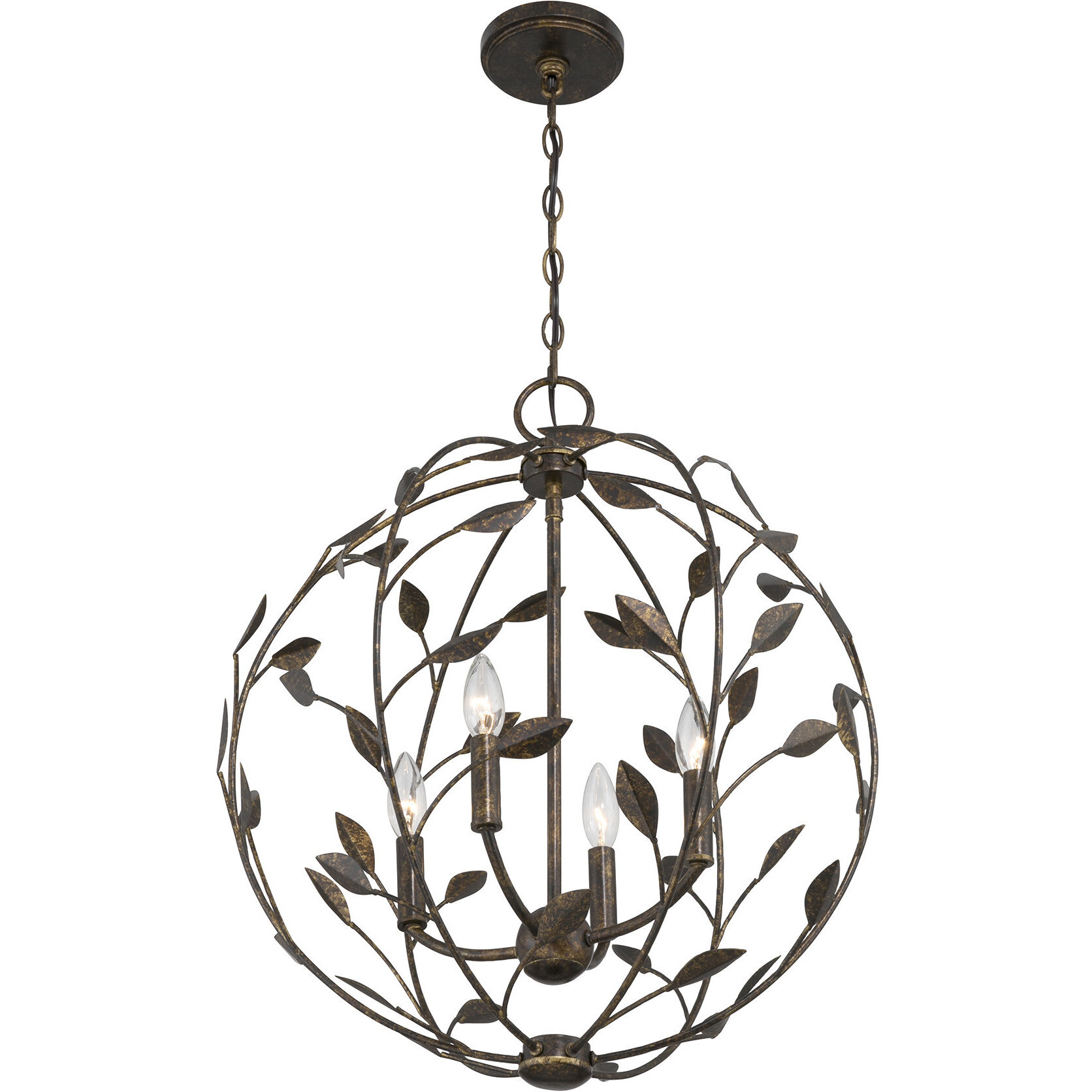 Laska 4 Light 20 inch Enchanted Bronze Pendant Ceiling Light
