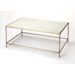 Butler Loft Copperfield White Marble 42 X 26 inch Marble & Metal Cocktail Table