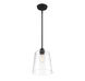 Industrial 1 Light 9.5 inch Matte Black Pendant Ceiling Light
