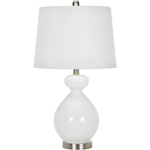 Jayne 25 inch 100 watt Nickel Table Lamp Portable Light