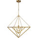 C&M by Chapman & Myers Carat 1 Light 20 inch Burnished Brass Pendant Ceiling Light