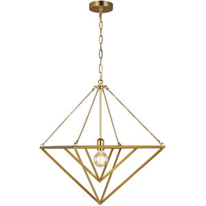 C&M by Chapman & Myers Carat 1 Light 20 inch Burnished Brass Pendant Ceiling Light