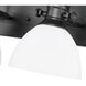 Hines 4 Light 34.5 inch Matte Black Bath Vanity Light Wall Light in Opal Glass