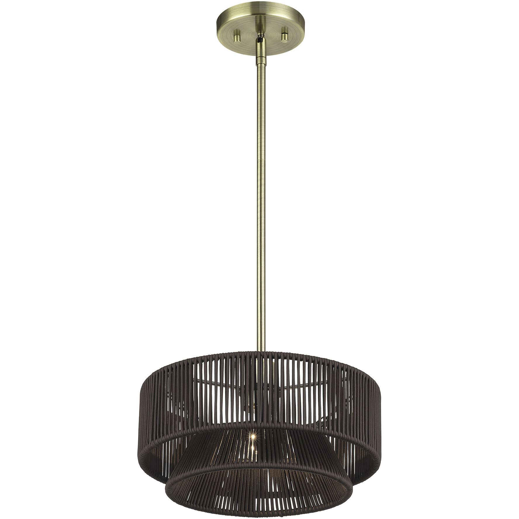 Florell 1 Light 13 inch Antique Brass Pendant Ceiling Light