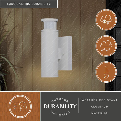 Chiasso Textured White Outdoor Motion Sensor
