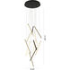 Canada LED 24 inch Satin Black Chandelier Ceiling Light