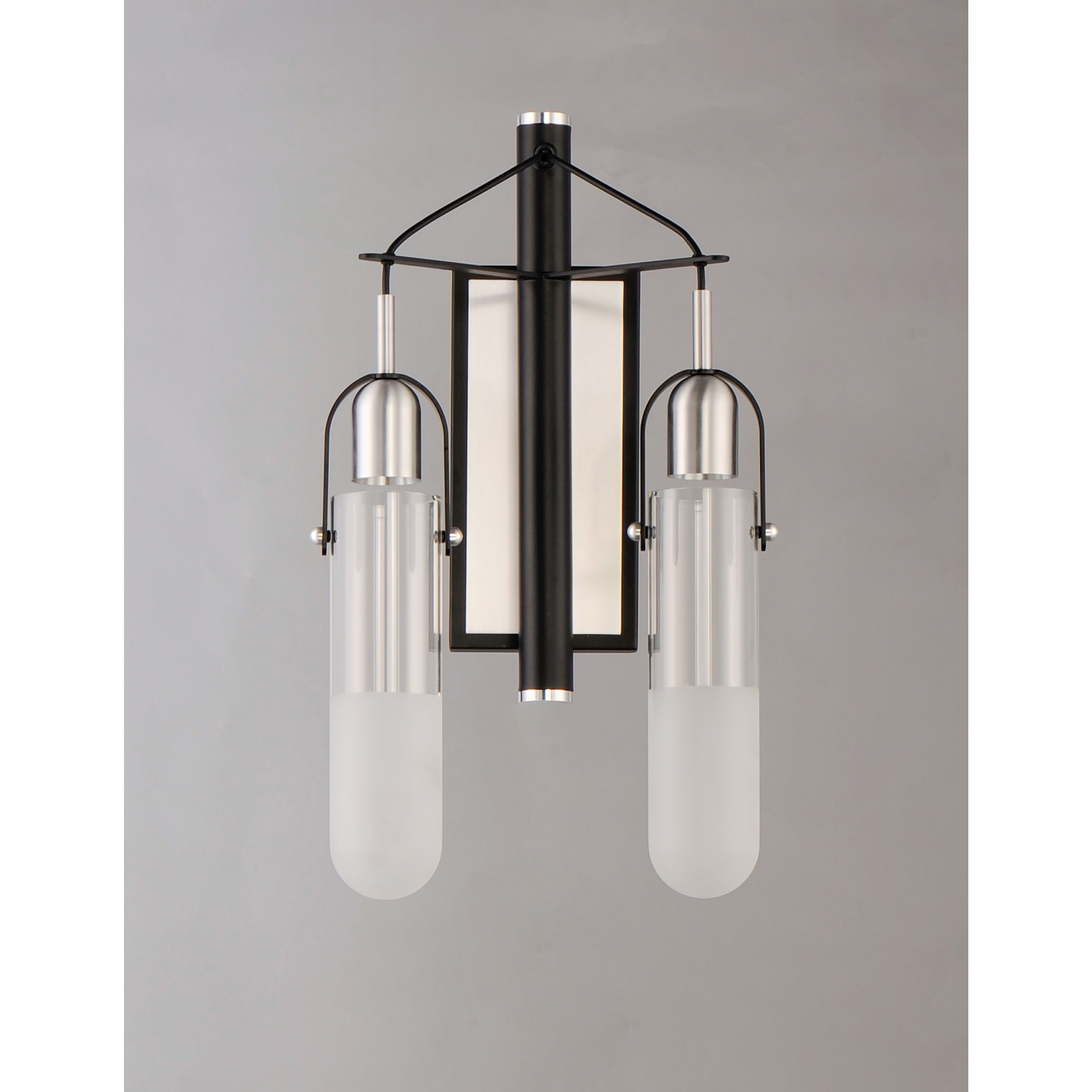 Capsule LED 12.5 inch Black and Brushed Aluminum Bath Vanity Light Wall Light