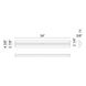 Psyra LED 34 inch Aged Gold Brass Bath Vanity Light Wall Light