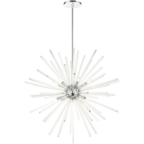 Utopia 12 Light 42 inch Polished Chrome Foyer Pendant Chandelier Ceiling Light