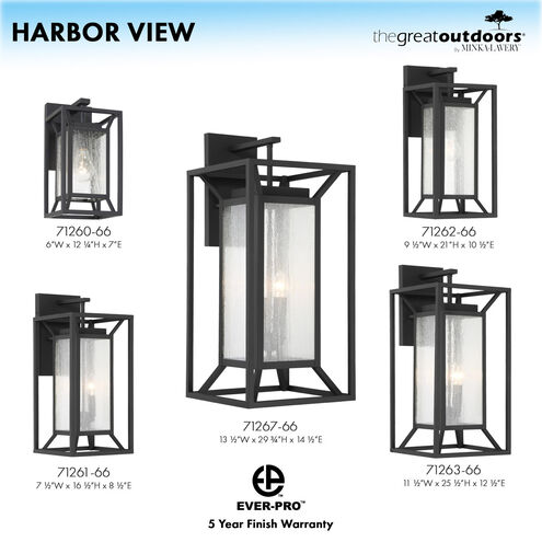 Harbor View 1 Light 13 inch Coal Outdoor Wall Mount, Great Outdoors